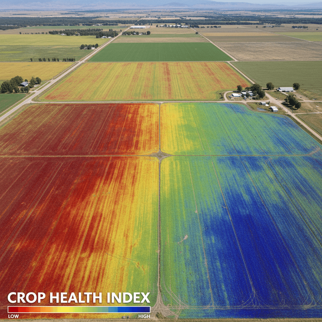 NDVI crop health map
