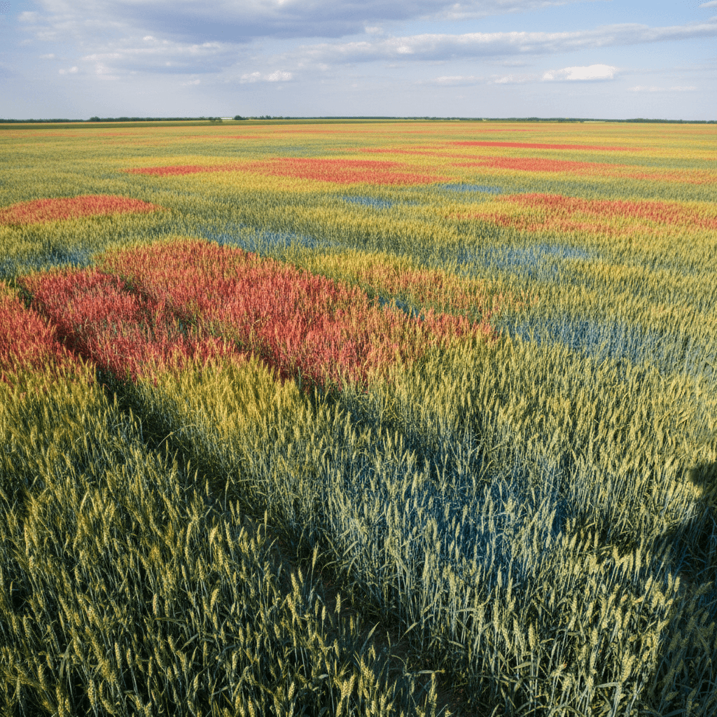 NDVI crop health map generated from multispectral drone data
